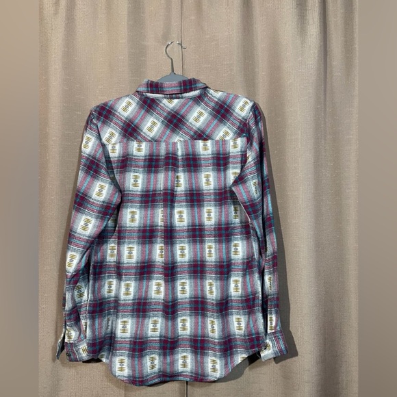 Ariat Women’s Medium Button Down Colorful Plaid Relaxed Shirt GUC - Picture 3 of 8